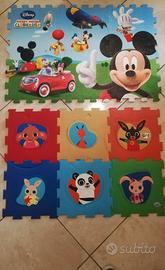 Tappeto puzzle Disney Topolino e Bing.