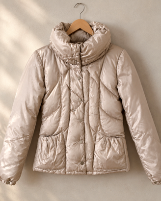 MOTIVI piumino trapuntato beige lucido t. 46