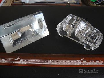 Auto modellini Lancia Prisma e KIA in cristallo 3D