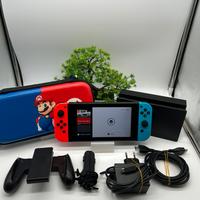 Nintendo switch blu rossa con accessori