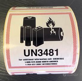 Rotolo Etichette Adesive di Sicurezza UN3481