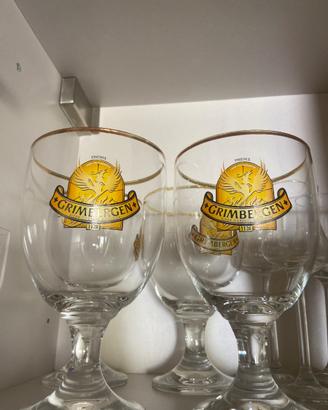 4 calici/bicchieri di birra Grimbergen