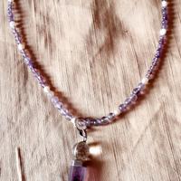 Collana Ametista con Pendente Arg.925