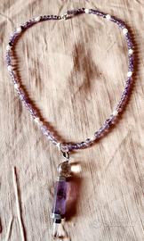 Collana Ametista con Pendente Arg.925