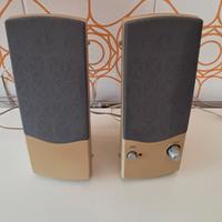 Set 2 Casse Acustiche PC Beige/Grigio