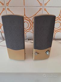 Set 2 Casse Acustiche PC Beige/Grigio