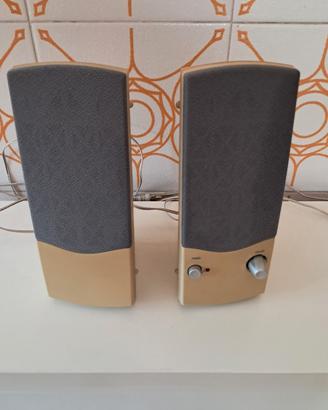 Set 2 Casse Acustiche PC Beige/Grigio