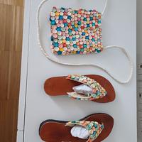 ciabatte infradito mis 37 + borsetta