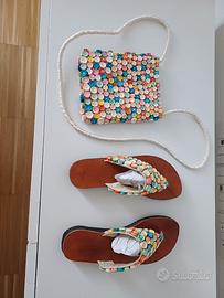 ciabatte infradito mis 37 + borsetta