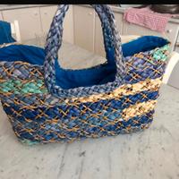 Borsa in paglia con fodera