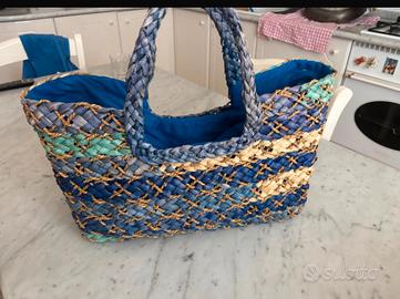 Borsa in paglia con fodera