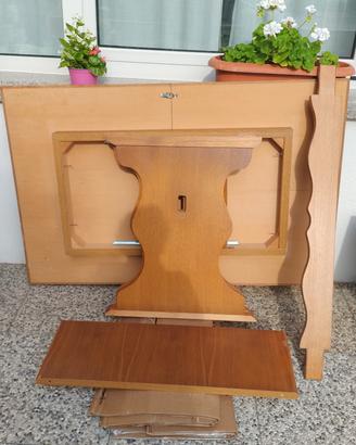 Tavolo in legno 140x90 con aggiunta 30 cm