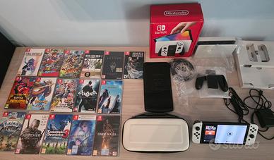 🔥 Nintendo Switch OLED White + 16 Giochi + Access
