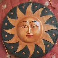 Pendagli LUNA/SOLE/STELLE in legno + cord. arredo