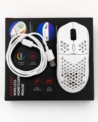 Mouse Gaming Wireless Trust GXT Helox RGB White 