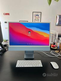 Imac 24" Blu M1 - 8GB RAM - 256GB SSD