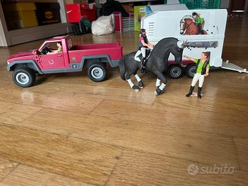 pickup con rimorchio per cavalli Schleich