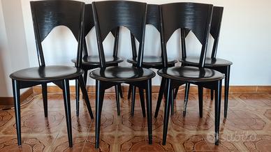 6 sedie calligaris anni 80