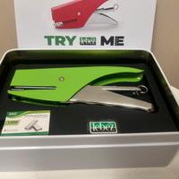 Cucitrice a pinza verde fluo + scatola metallo