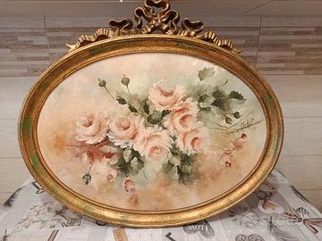 quadro dipinto a mano e foglia oro