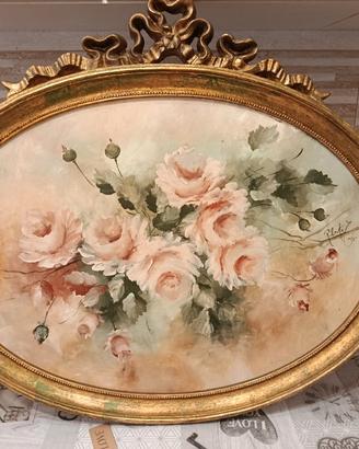 quadro dipinto a mano e foglia oro