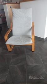 Poltrona Ikea Poäng colore beige-tortora