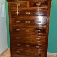 MOBILE ANTICO SETTIMANALE IN NOCE