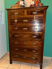 MOBILE ANTICO SETTIMANALE IN NOCE