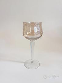 6 calici vintage in cristallo lavorato – eleganti