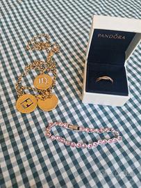 anello Pandora bracciale Swarovski collana Fendi