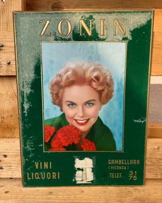 Cartello Pubblicitario Vintage ZONIN Vini 1961