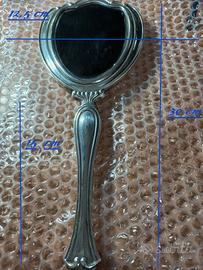 Specchio da toilette in argento 800 cesellato