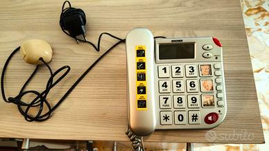 Telefono Fisso BRONDI con Collana di Allarme SOS