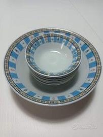 Servizio Macedonia Porcellana Blu Oro 7pz