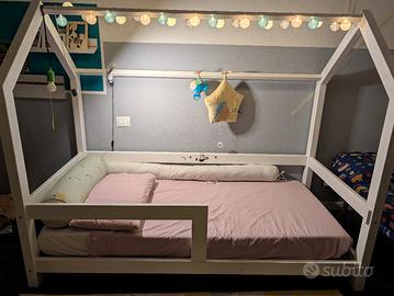 Letto Casetta Montessori Artigianale 90x200 