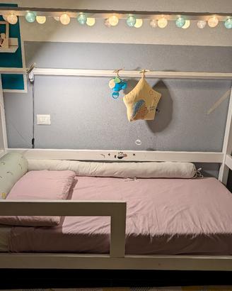 Letto Casetta Montessori Artigianale 90x200 