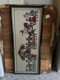 Quadro su tessuto Indiano