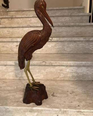 Scultura airone vintage