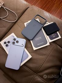 Iphone 18 pro max 256gb glacier + accessori Apple