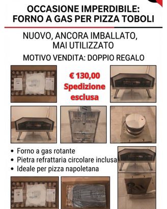 Forno a gas girevole Toboli
