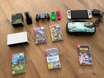 Nintendo Switch OLED Bianca + accessori