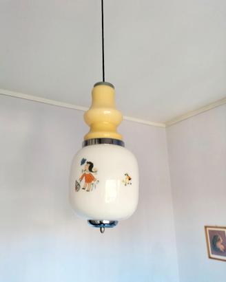 Lampadario vintage anni 70 per bambini