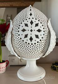 Lampada a pumo in ceramica artigianale