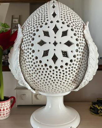 Lampada a pumo in ceramica artigianale