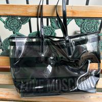 Borsa in plastica con inserto Love Moschino
