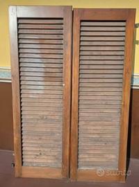 3 coppie di persiane in legno misura 150 x 51