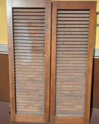 3 coppie di persiane in legno misura 150 x 51