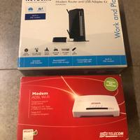 2 Modem: TELECOM ADSL2+ WiFi e NETGEAR N300