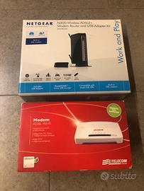 2 Modem: TELECOM ADSL2+ WiFi e NETGEAR N300