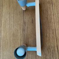 Tre Applique/ lampadari legno e metallo